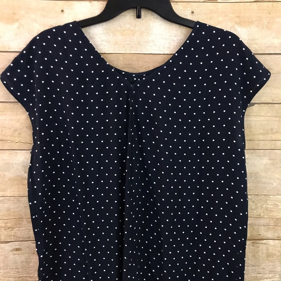 Madewell Layout Navy Polka Dot Tunic Dress - Picture 7 of 10